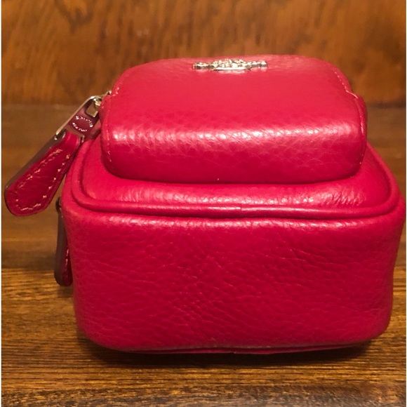 NWT-Coach-Mini Court Backpack🎒Keychain/Bag Charm-Dark Cardinal Red-$138 - Picture 9 of 12